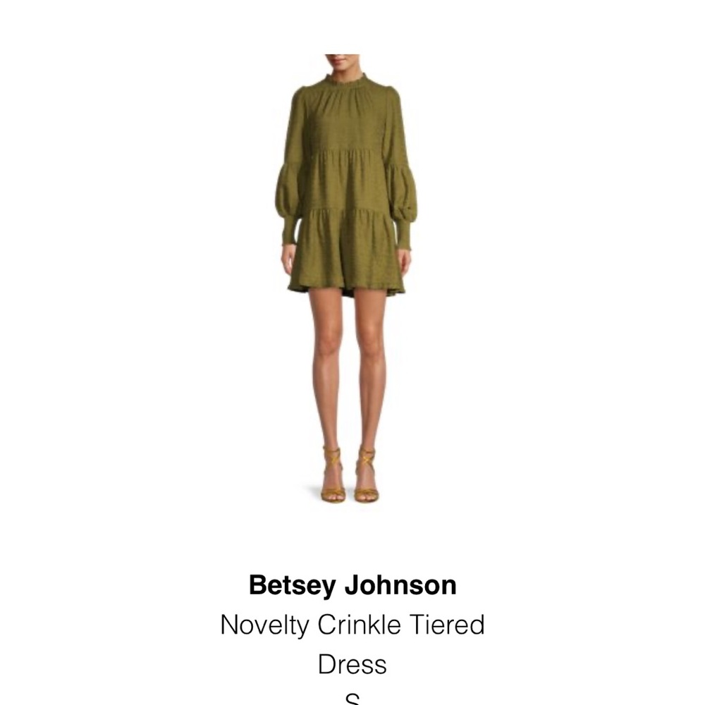 BETSEY JOHNSON Novelty Crinkle Tiered Dress new size S cocktail dress wedding